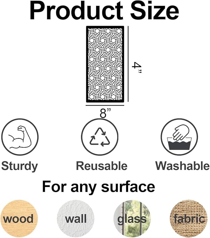 Stencils for Crafts Reusable Texture Stencils Background Stencil Leaf Floral Templates for Painting on Wood Furniture Card Canvas Scrapbook(Border Stencil 04/18p)