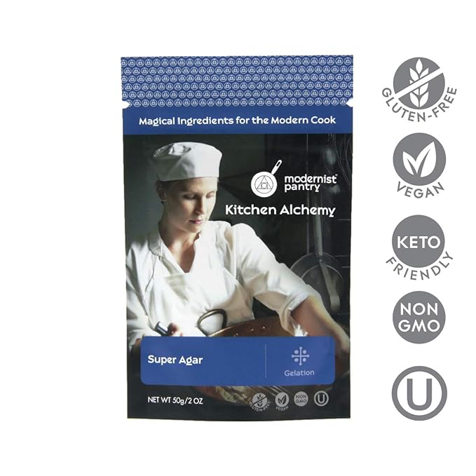 Pure Super Agar Powder - High Gel Strength Gracilaria Algae ⊘ Non-GMO Vegan OU Kosher Certified 50g/2oz
