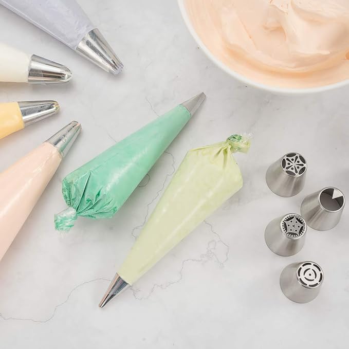 Restaurantware-Pastry Tek 12.2 Inch Piping Bags, 100 For Icing Pastry Bags - Disposable, Food Grade, Clear Plastic Decorating Bag, Non Slip, For Frosting Cupcakes, Cakes, And Pies