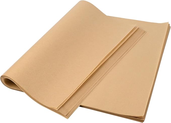 EcoDisposeNon-Stick Precut Parchment Paper Baking Sheets Full Pan liner for Bake (12-3/16" x 16-3/8",Unbleached,100PCS)