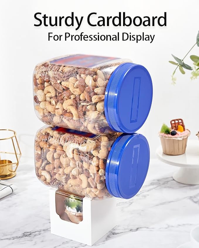 Happyhiram Cupcake Boxes 200 Pcs Bulk white Individual Cupcake Box, Single Cupcake Containers Paper Holders with Inserts and Window for Muffins Cocoa Bombs Packaging Togo Boxes