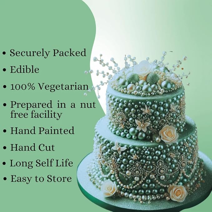 Confect Sprinkle- Love Disco Balls Green Shimmer Pearls - Edible Sprinkles for Cake and Cupcake Decoration – Vegan, Gluten-Free, Nut-Free, Soy-Free, Dairy-Free, Palm Oil-Free - 4.2 Oz