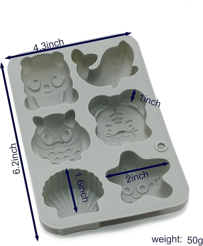 X-Haibei 8-Cavity Silicone Mold for Soap, Lotion Bars & Bath Bombs | 2 Inch Round Shapes for DIY Crafts, Glycerin Soap, Candles & Resin | Food-Grade Flexible Mold