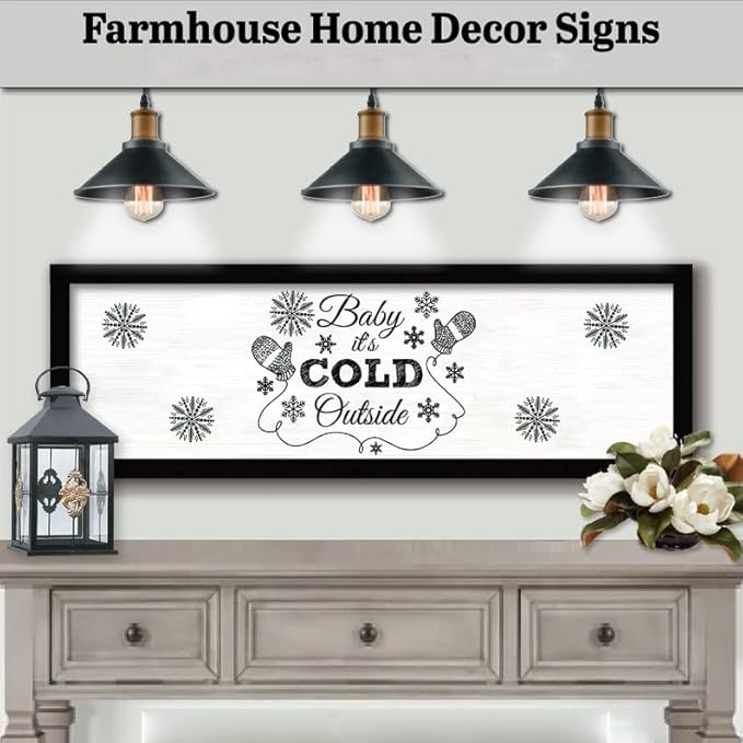 DGAGA Christmas Silk Screen Stencils Reusable Self Adhesive Baby It's Cold Outside Chalk Mesh Stencils Silkscreen Pattern Stencil for Winter Decoration, DIY Home and Wood Signs