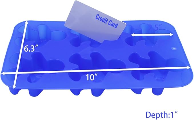 X-Haibei Gingerbread Man Silicone Mold - 6-Cavity Christmas Mold for Soap, Cookies, Chocolate & Bath Bombs (2.5oz per Cavity)