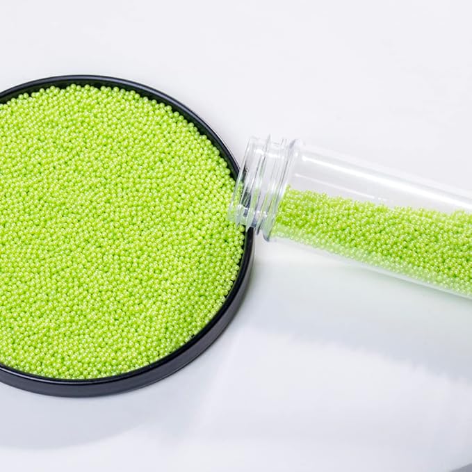 Green Sprinkle Edible Pearl Christmas sprinkles130g 4.6OZ,Cake sprinkles,Cookie sprinkles,Sugar Pearl,Edible Candy Pearls for Cake Cupcake Decorationg 2mm (Green)