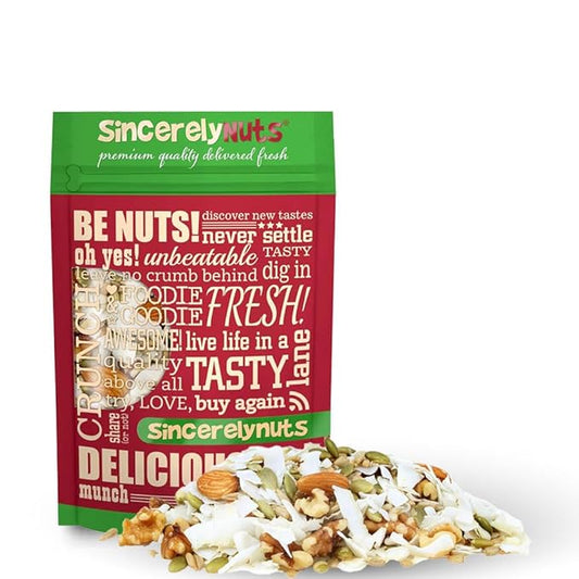 Sincerely Nuts Ultimate Nutrition Keto Trail Mix (5 LB)- Pumpkin Seeds, Coconut, Sunflower Seeds, Almonds, Walnuts- Gluten-Free Food, Vegan, and Kosher -Snack for Keto Diet
