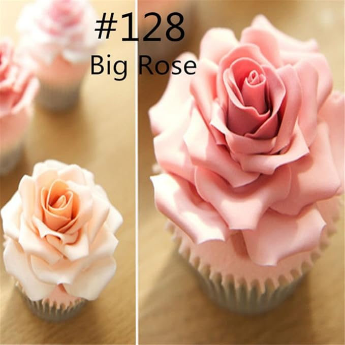 FantasyDay 5 piece Stainless Steel Rose Flower Piping Tips Piping Nozzles Cake Decorating Supplies Cookies Cupcake Icing Decorating Supplies Decorating Kits Frosting Icing Tips Baking Set Tools #4