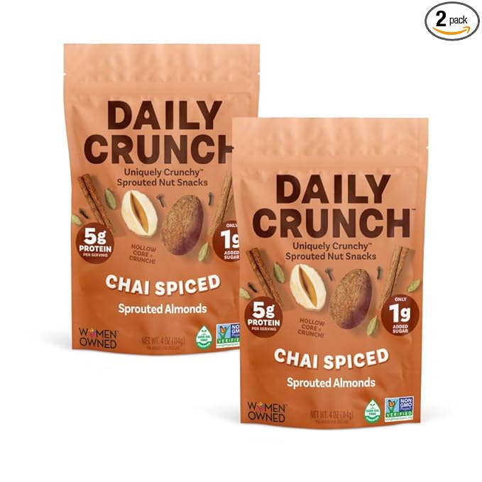 Daily Crunch, Zero Seed Oils, Gluten Free, 4oz (2 Pack, Spiced Chai Pear)