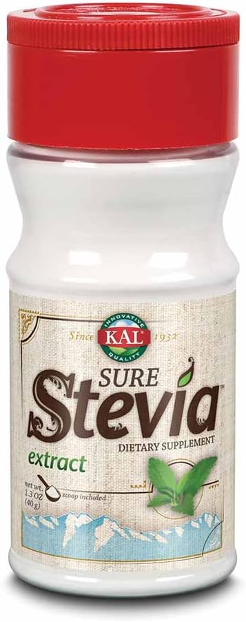 KAL® Sure Stevia Extract Powder, 1.3 OZ. | Best-Tasting, Zero Calorie, Low Glycemic | 730 Servings