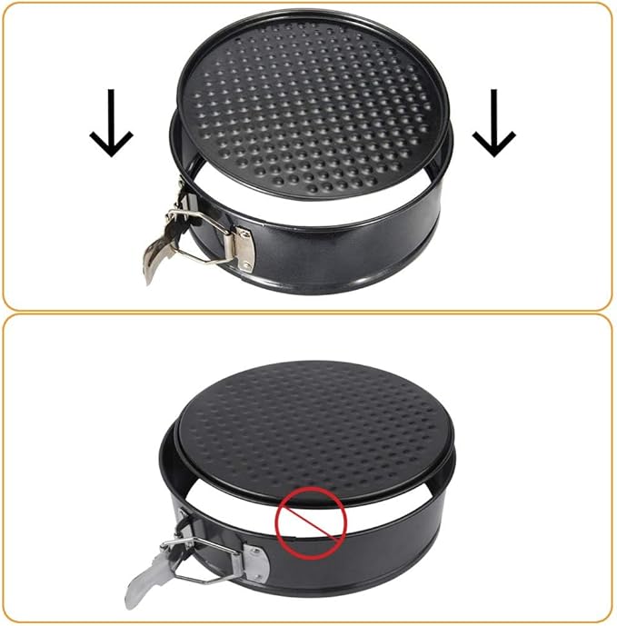 Springform Rund, Kuchenform Rund,Springform 3 Set (12.5cm/4.92in), (18 cm/7.08in), (22.3cm/8.8in) Backformen Mit Abnehmbarer Flachboden