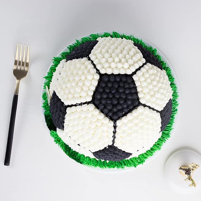 8 inches Football Cake Pan, Soccer Cake Pan, DIY 3D Birthday Pan, Aluminum Ball Cake Molds Nonstick Baking Tool
