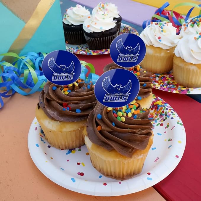 Southern Connecticut State University Primary Logo Cupcake Picks Toppers Decoration Set of 6