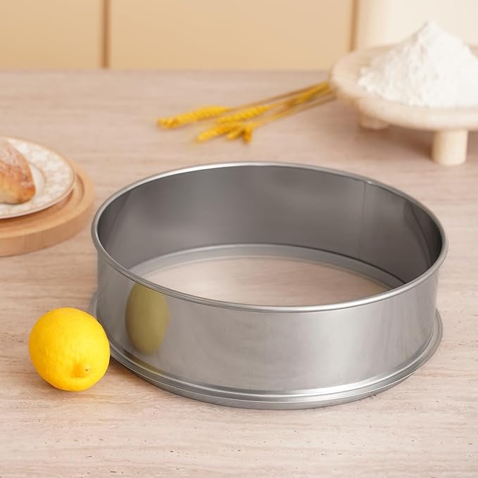 VEVOR Flour Sieve, 80 Mesh Strainer, 304 Stainless Steel Fine Mesh, Dia. 12.6", "Sifter for Baking, 5 Sizes Mesh hole for Mungbean, Rice, Flour, Pearl Powder