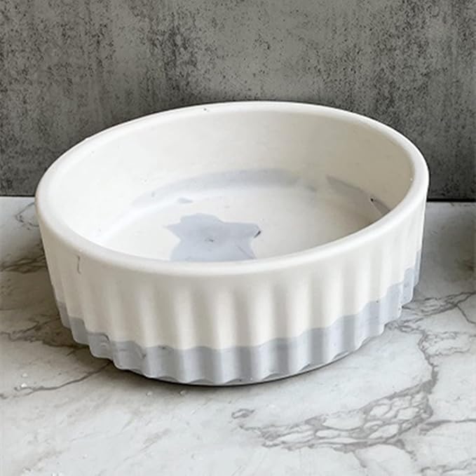 Round Vertical Striped Flower Pot Silicone Mold Succulent Planter Vase Concrete Mold Plaster Epoxy Resin Cement Clay Storage Box Mould