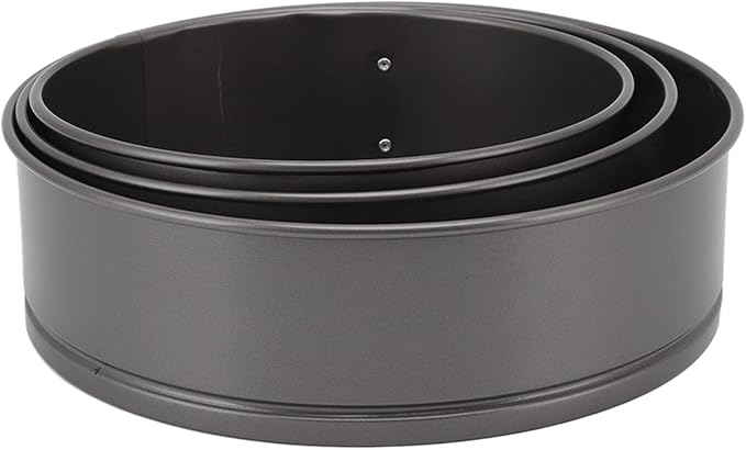 JTLB 3Pcs Cake Pan Set Prevent Sticking Round Springform Pan with Removable Bottom Baking Tool for Cheesecake Pizza Bread (18/20/22)