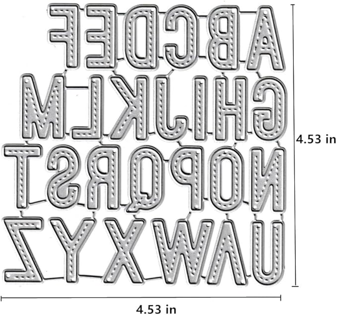 26 Uppercase Alphabet Cutting Dies, 26 Capital Letters Die Cuts Metal Embossing Stencils Template Mould for Card Scrapbooking and DIY Craft Album Paper Card Decor