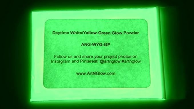 Glow in The Dark Pigment Powder - Neutral and Fluorescent Color for Art Painting, Fine Art, Nail Art Paint, and DIY Crafts - Long Lasting, 10+ Color Options - Neutral Green - (60 Grams/ 2.12 oz)
