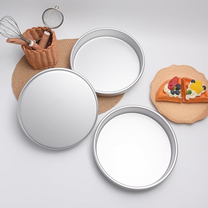 9×2 round Cake Pans Set of 3,Aluminum cake tin baing pan for birthday cake party (9×2 round Cake Pan,Set of 3)