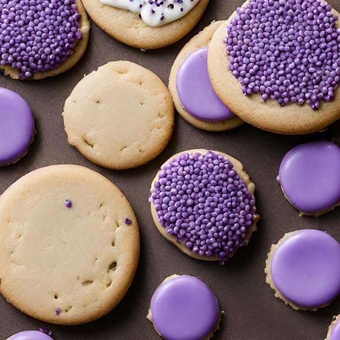 GranAroma Purple Nonpareils, 1 lb, Decorative Sprinkles, Cakes & Cookies, Bakery Staple