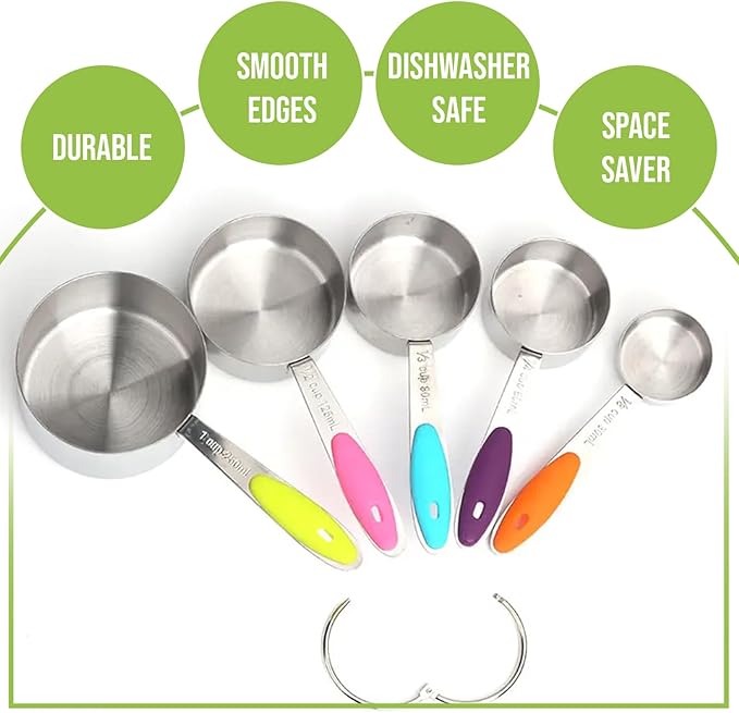 Measuring Spoons Set, Stainless Steel Measuring Spoons for Cooking and Baking, Heavy Duty Kitchen Gadgets for Easy Storage, Perfect Kitchen Utensils Gadgets (Set of 10)