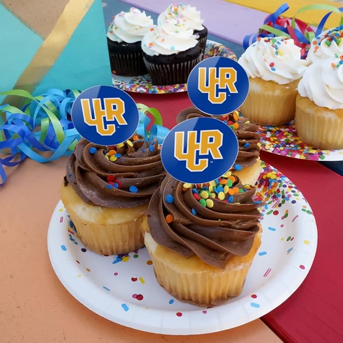 University of California, Riverside Primary Logo Cupcake Picks Toppers Decoration Set of 6