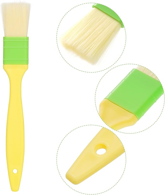Pastry Brushes Basting Oil Brush for Spreading butter, oil, or egg wash,Cooking Baking BBQ Oil Brush (2, 1in, 2in)