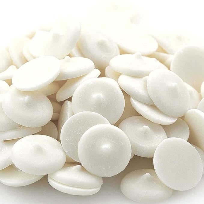 KIDU Chocolate Fountain Chocolate Melts, Melting For Cake Pops, Melting Wafers, Candy Melts Chips For Baking 3 Pound Resealable Bag (Super White New)