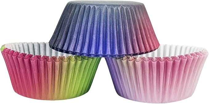 qiqee 300-Count Cupcake Liners Standard Cupcake Cups 6 Design Black Pink Cupcake Papers Baking Cups Cupcake Wrappers (Standard Size)