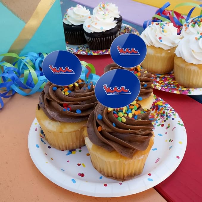 Kingsborough Community College Primary Logo Cupcake Picks Toppers Decoration Set of 6