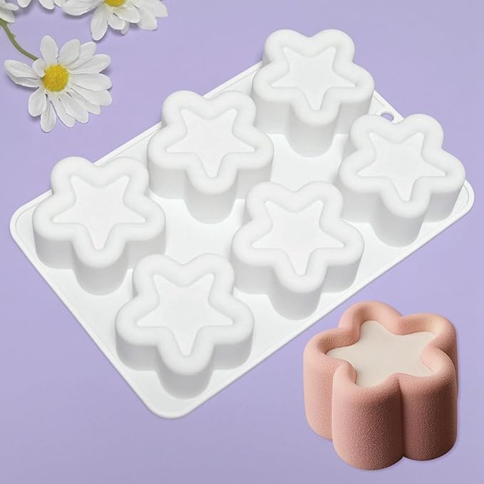 mostsom Star Shaped Mousse Silicone Molds Chocolate Cake Mould Dessert Baking Form Cake Decorating Tools (C_ Star)