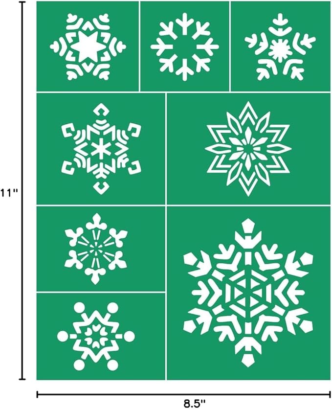 DGAGA Christmas Silk Screen Stencils Reusable Self Adhesive Christmas Chalk Mesh Transfers Silkscreen Pattern Stencil for Winter Decoration, DIY Home and Wood Signs