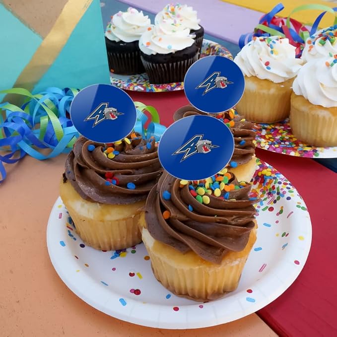 UNC Asheville Primary Logo Cupcake Picks Toppers Decoration Set of 6