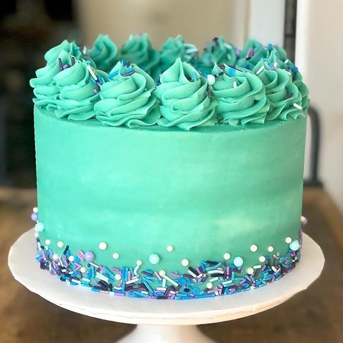 Ocean Cake Decorations - Vitamin Sea Sprinkles for Cake, Cookie, Cupcake Decorating, and Baking - Fancy Edible Ocean Cake Sprinkle and Toppings in Blue and Purple Jimmies, Sugar Pearl