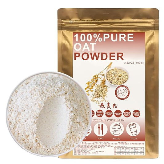 100% Natural Pure Oat Powder 100g/3.52oz 燕麦粉 Oatmeal Flour, Whole Oats Flour, For Cooking Baking Recipes & Drinks,| Free from Preservatives