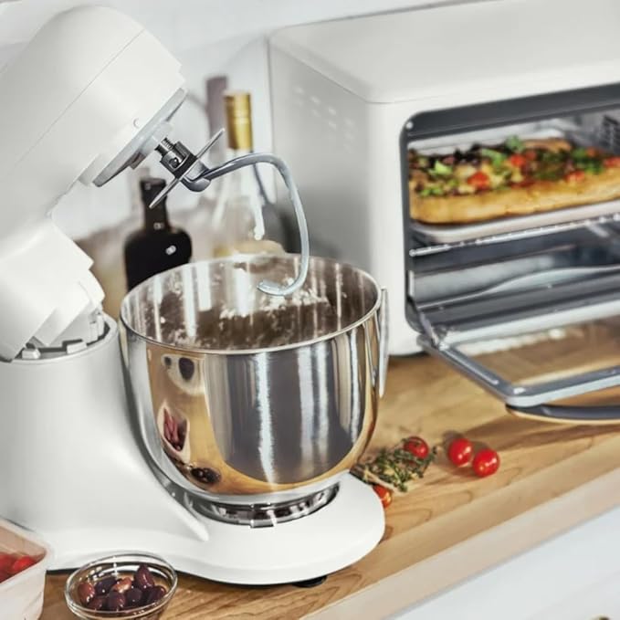 Beautiful 5.3QT 300W Stand Mixer with 12 Speeds, Tilt-Head, Splash Guard & Dishwasher-Safe Accessories, Soft Matte Finish – Mixes Up to 9 Dozen Cookies (Wildflower White Icing)