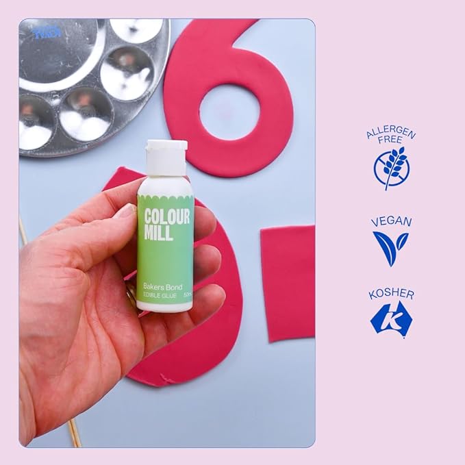 Colour Mill Edible Glue Cookie Decorating Supplies – 50 ML - Edible Adhesive for Baking, Decoration Bonding Gingerbread Frosting Decorating Supplies – Use with Fondant, Gum Paste, Chocolate, Marzipan