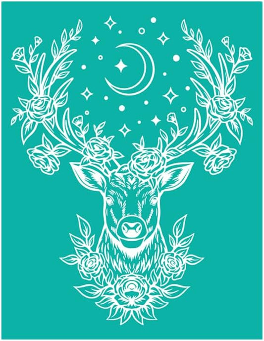 JAJADO Merry Christmas Stencils Self Adhesive Silk Screen Stencils Holidya Reusable Winter Stencils Screen Printing Transfers for Painting on Wood, Windows, Clothing, Home Office Christmas Decor