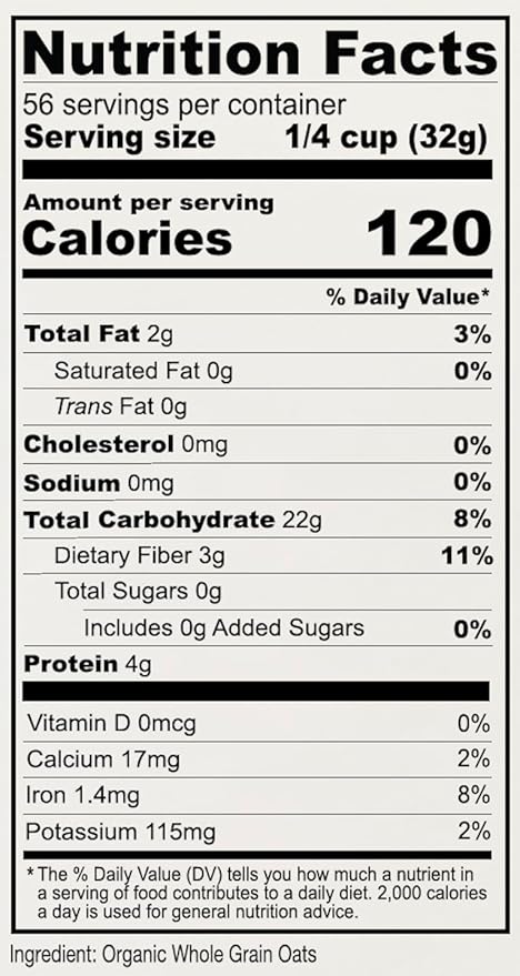 Anthony's Organic Whole Grain Oat Flour, 4 lb, Gluten Free, Non GMO, Non Irradiated, Finely Ground, Vegan