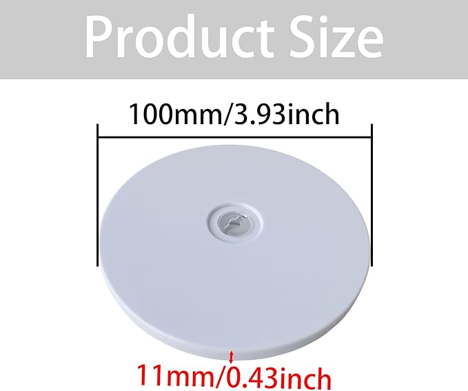 2PCS 4" Small Lazy Susan Turntable, White Acrylic Ball Bearing Rotating Tray Display Base for Spice Rack Table Cake Kitchen Pantry Decorating, 40 lb Load, 360° Smooth Rotation