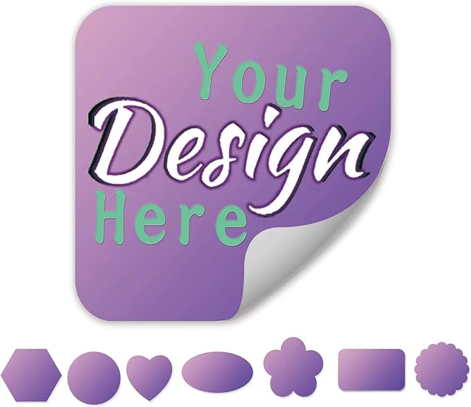 Custom Stickers for Business Logo Personalized Stickers Labels Customized with Photo, Name, Circle, Rectangle, Square, Waterproof Vinyl, Clear PVC,100,200pcs, 1",1.5",2", 3", 4",5" 6"