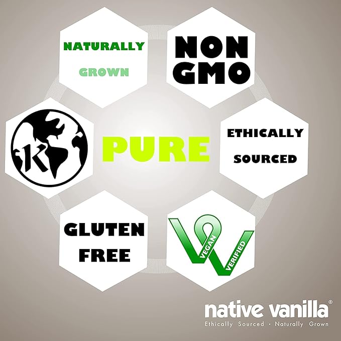 Vanilla Bean Paste - Native Vanilla - All Natural Pure Vanilla Bean Paste - Made with Organic Agave Syrup - For Cooking, Baking & Desserts - 100% Vegan & Kosher - Non-GMO & Gluten-Free - 4 oz (Pack of 2)