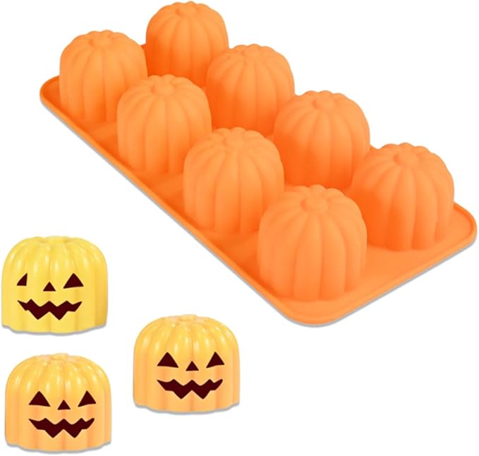 1 Pcs Silicone Chocolate Molds Fall Thanksgiving Halloween Christmas Autumn Pumpkin Candy Chocolate Mold Silicone Molds for Candy Jelly Wax Melt Ice Cubes Cake Decorations