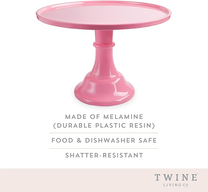 Twine Pink Melamine Cake Stand, Cupcake Stand, Home Decor, Food Service, Dessert Accessory, Pink, Set of 1