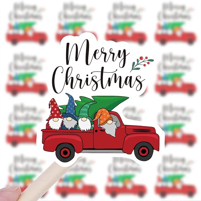 240 PCS Merry Christmas Gnomes Stickers for Small Business Envelopes, Packages, Handmade Goods, Bags - Cute Christmas Theme Shop Stickers for Envelope Seals