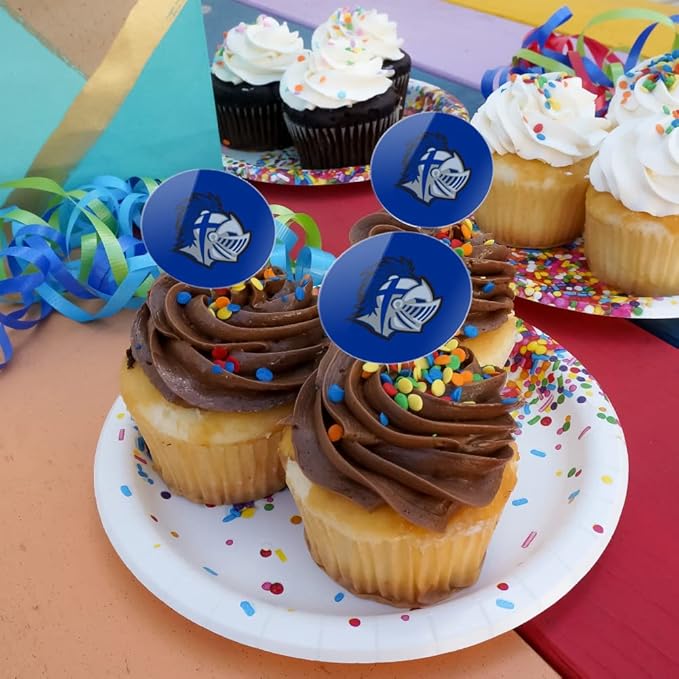 Southern Wesleyan University Primary Logo Cupcake Picks Toppers Decoration Set of 6