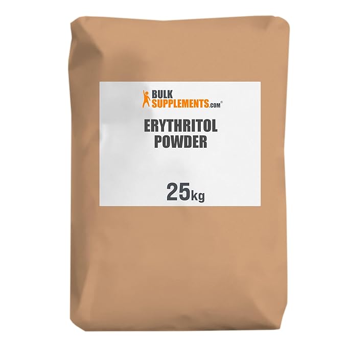 BulkSupplements.com Erythritol Powder - Erythritol Sweetener. Sugar Substitute - Zero Calorie Sweetener, Granular & Gluten Free, 4g of per Serving, 25kg (55 lbs) (Pack of 1)