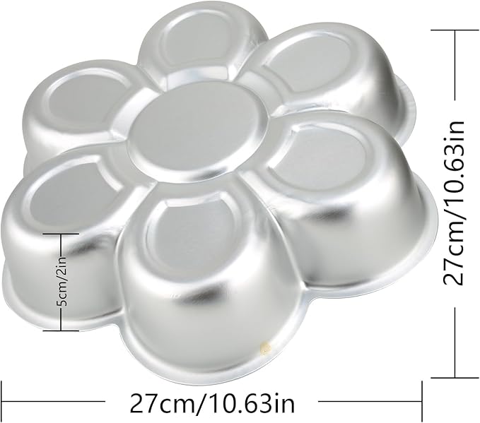 Flower Shaped Cake Pan, Aluminum 3D Flower Cake Mold for Baking Mould Tin Cake Pan
