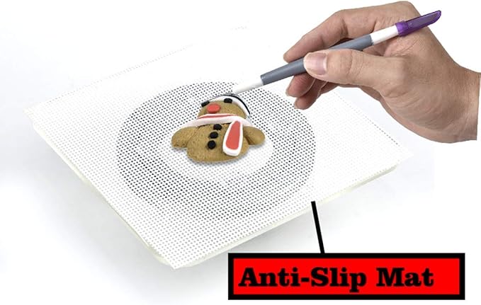SANGLE SOPFFY 7-Inch Square Acrylic Cookie Turntable with Non-Slip Mat | Cake & Cupcake Decorating Rotary Stand | Smooth Bearing Lazy Susan for Cake Icing, Dessert Display
