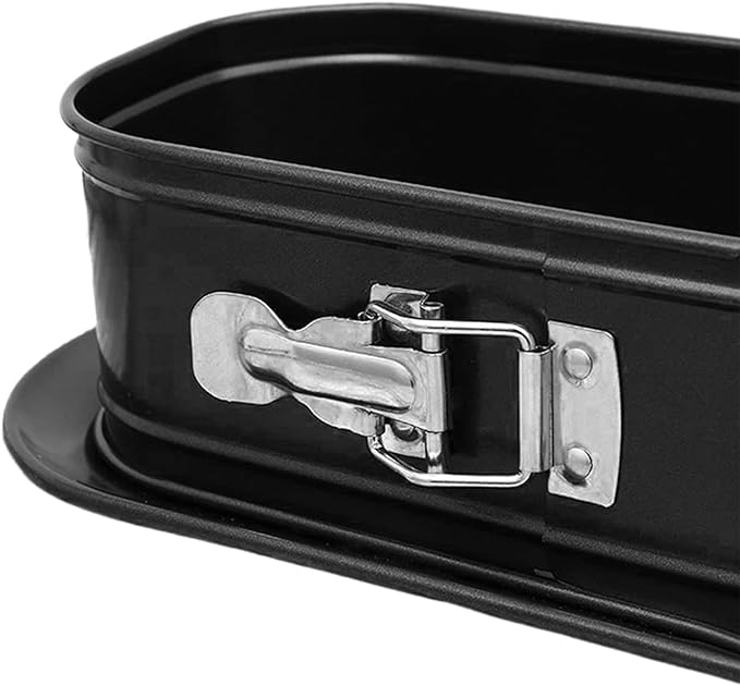 Square Springform Cake Baking Pans: Non-stick Cheesecake/Tiramisu Pan with Removable Bottom, Quick Release Latch Bakeware Leakproof Bread Loaf Pan, 12.4" x 4.92" x 3.35"